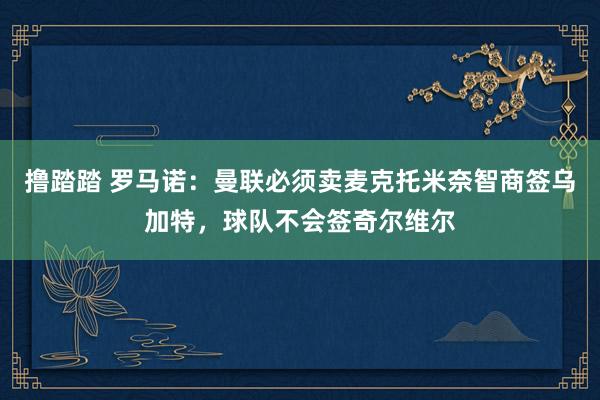 撸踏踏 罗马诺：曼联必须卖麦克托米奈智商签乌加特，球队不会签奇尔维尔