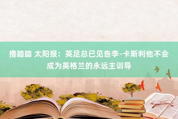 撸踏踏 太阳报：英足总已见告李-卡斯利他不会成为英格兰的永远主训导